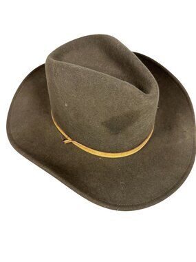 Cripple Creek Crusher Brown Wool Western Hat With Leather Band Large